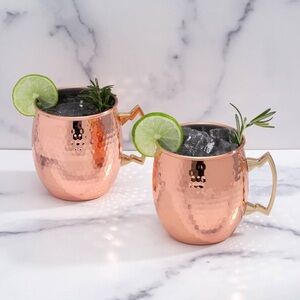 Cambridge- Hammered Copper Moscow Mule Mugs
